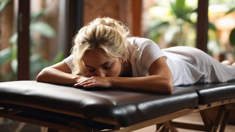 Toma un masajes despues de volar