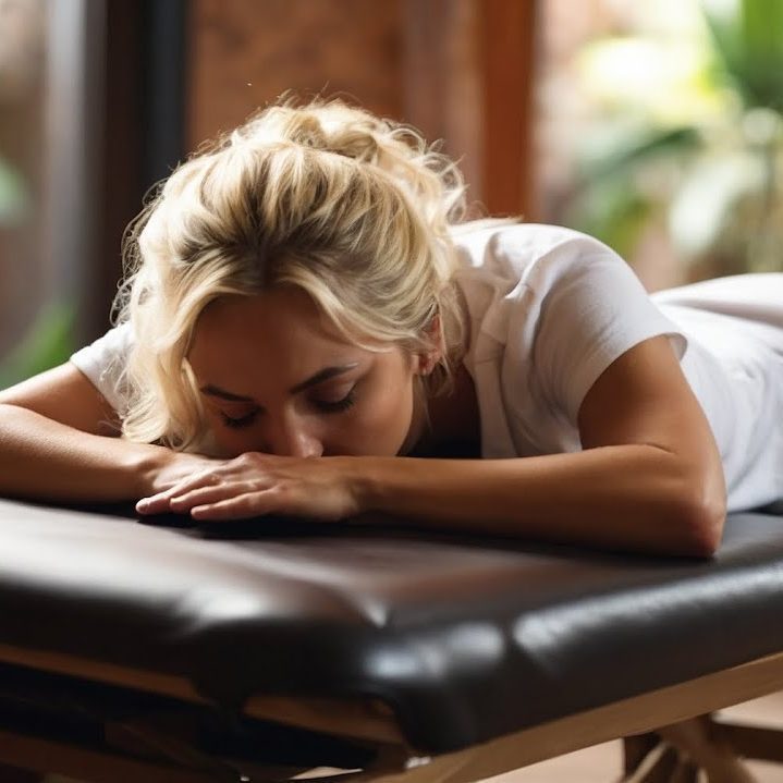 Terapeuta profesional realizando masaje de tejido profundo