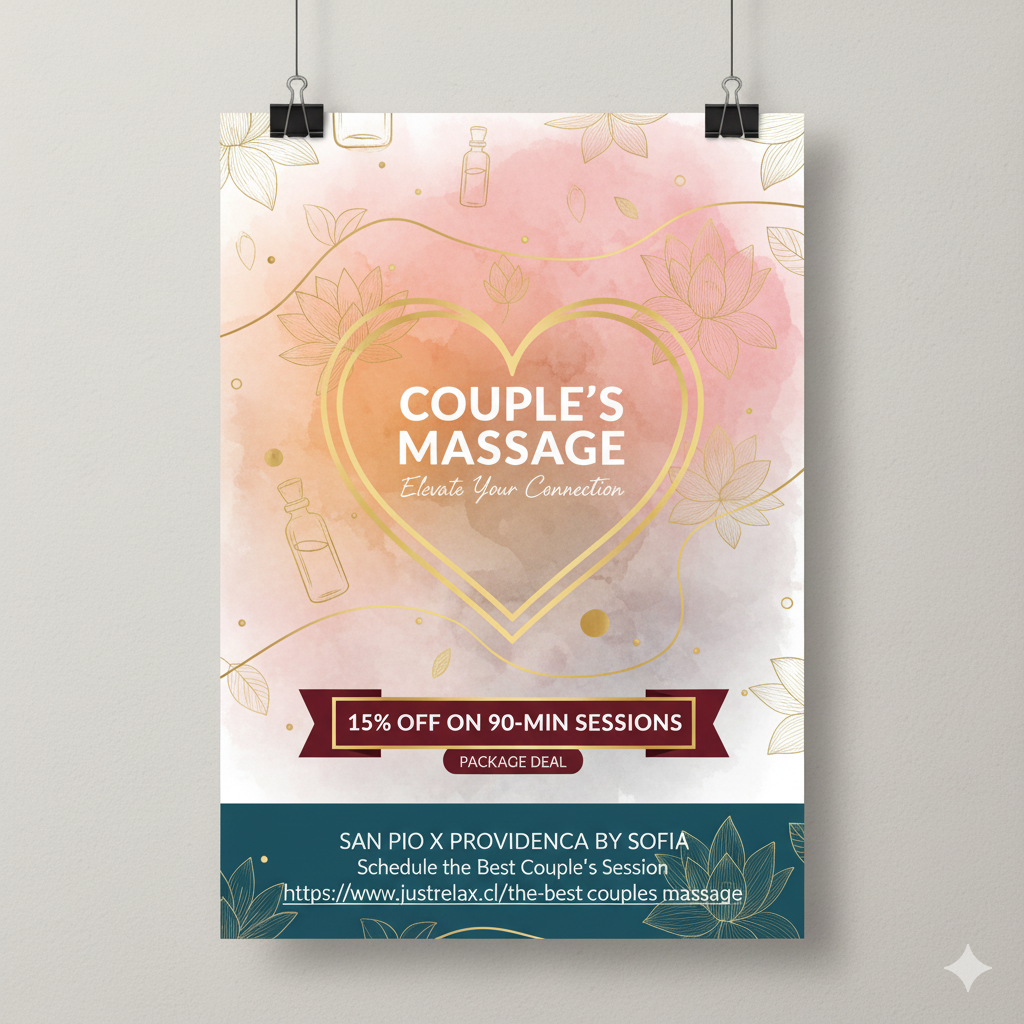 logo couple massage, offer 15% dess in Release relax cl -Providencia