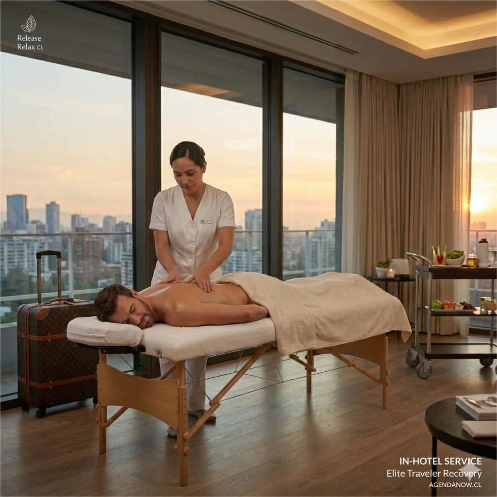 Post-ski recovery massage for skiers in Santiago Andes